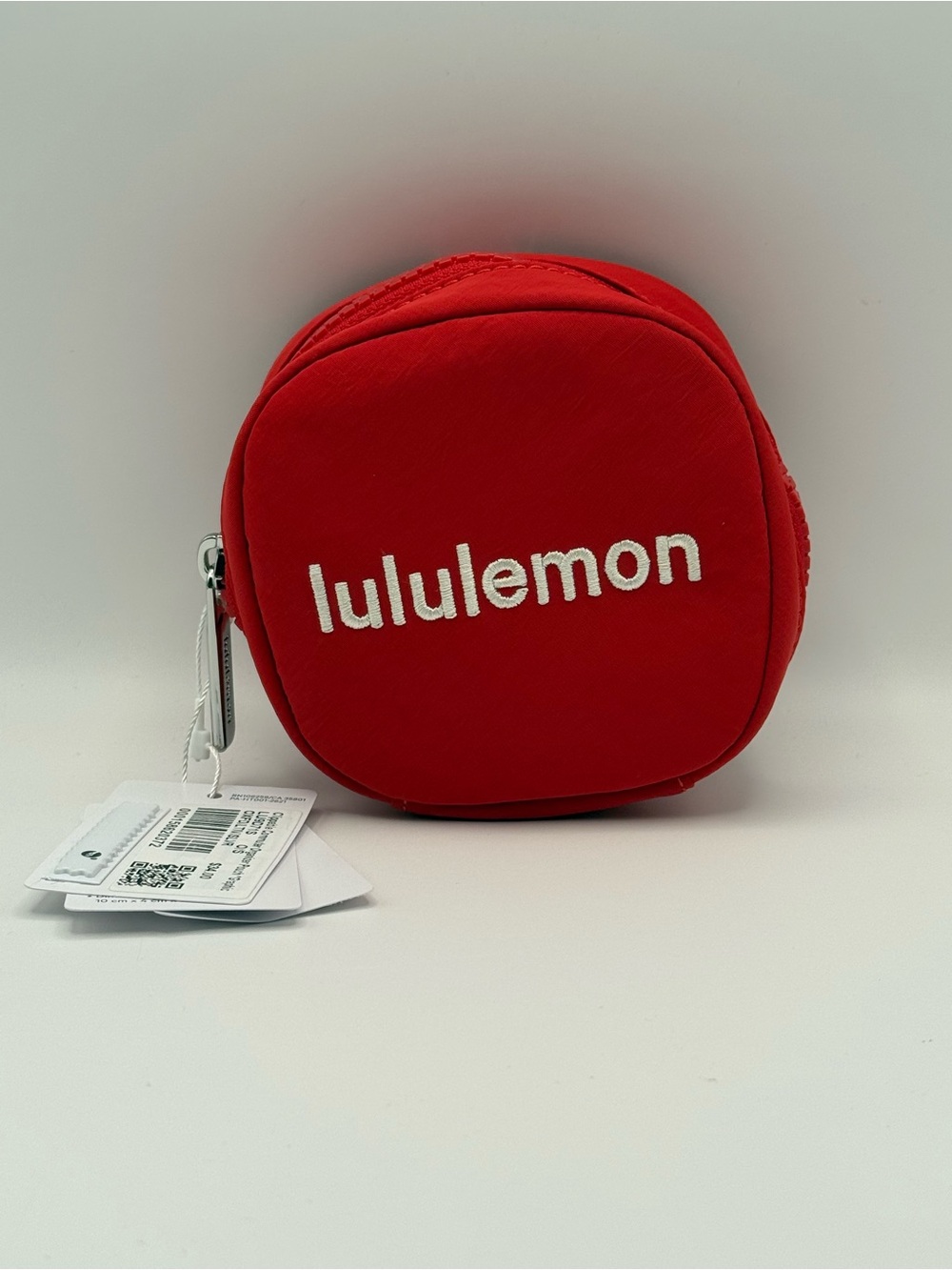 #502 NWT Lululemon Clippable Commuter Organize Pouch Oxford Red Keychain Mini
